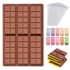 6 Cavities Chocolate Bar Mold Deep with 100pcs Storage Bags