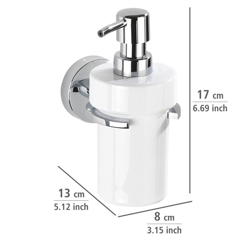 Wenko Zinc Die Cast, 22315100 Soap Dispenser Dispenser: Ceramic 11.5