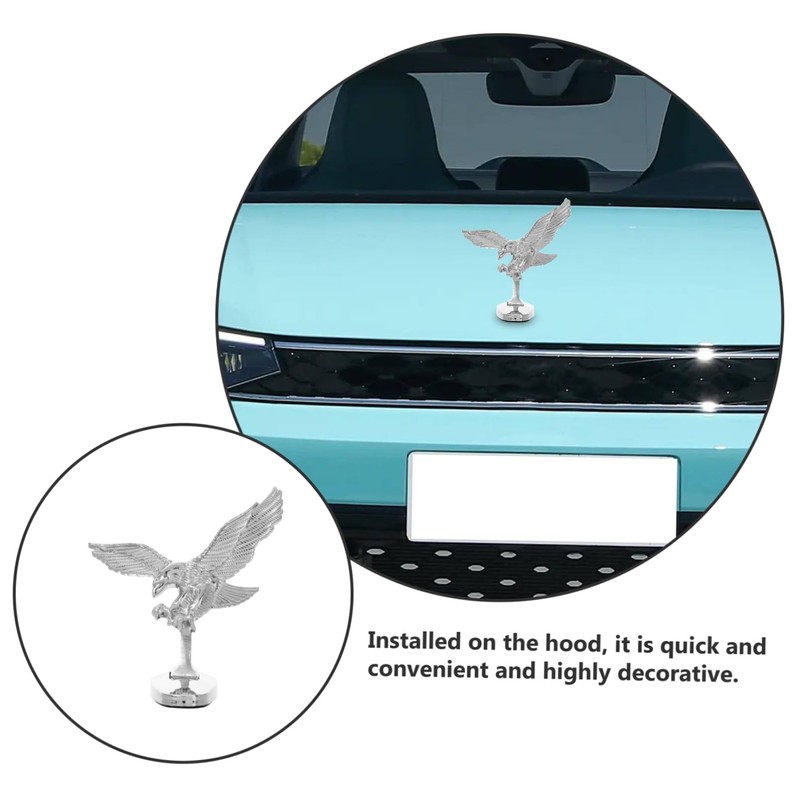MUCKLILY 3D Metal Front Logo Eagles Car Magnet Hood Ornament