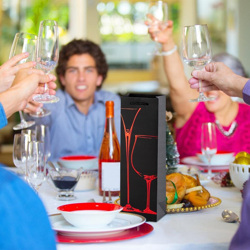 dellyy Wine Carrier Bag, black, 36*12*10CM, Wine Carrier Bag