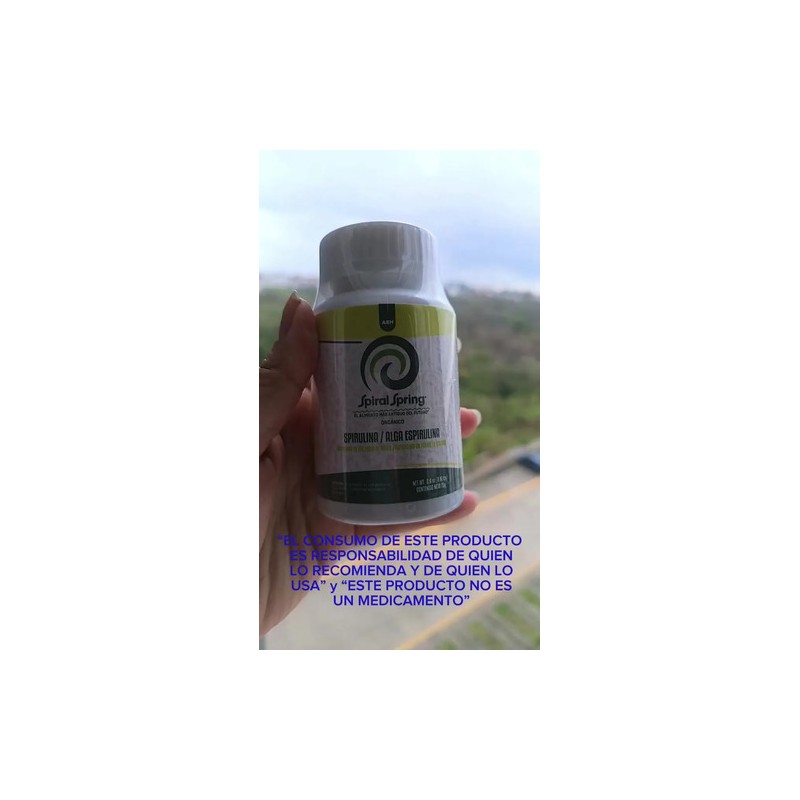 1 Bote Spirulina Máxima Orgánica 150tab 500mg Spiral Spring kosher