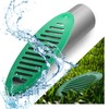 FLCODE 4 Inch Green Angled Slope Drainage Pipe,Drain Grate for