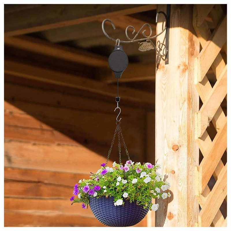 WUBAYI 2 Pack Retractable Pulley Hangers, Adjustable Rope Hook for