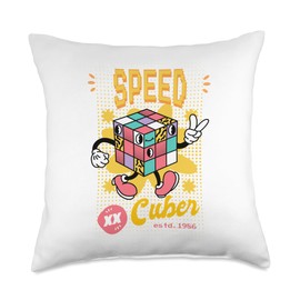 Speed Cuber Cube Cubing Throw Pillow
