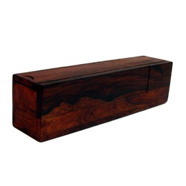 Treasure Gurus Wood Writing Desk Box with Wooden Nib Pen Antique Reproduction