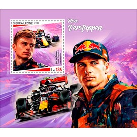 Sierra Leone - 2023 Max Verstappen, Formula 1 - Stamp Souvenir Sheet - SRL230624b