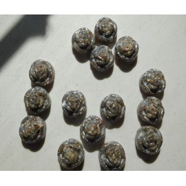 44 Pearl Blue Spiral Rose's Crystal Orgone Generator Energy Accumulator 7.83/432/528Hz/Advance Harmonics Many Beautiful Ingredients!! p. bl s Rose (44)