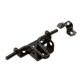 National Mfg N165506 Slide/Sliding Bolt Door/Gate Latch, Satin Black