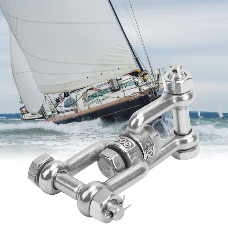 2Pcs Anchor Swivel Shackle, 304 Stainless Steel Swivel Shackle, Rotating