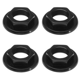 EMSea 4 Pack Sink Back Nut 1/2 BSP Plastic Sink Faucet Bathroom Mixer Nuts Rear Flange Round Household Tool Black
