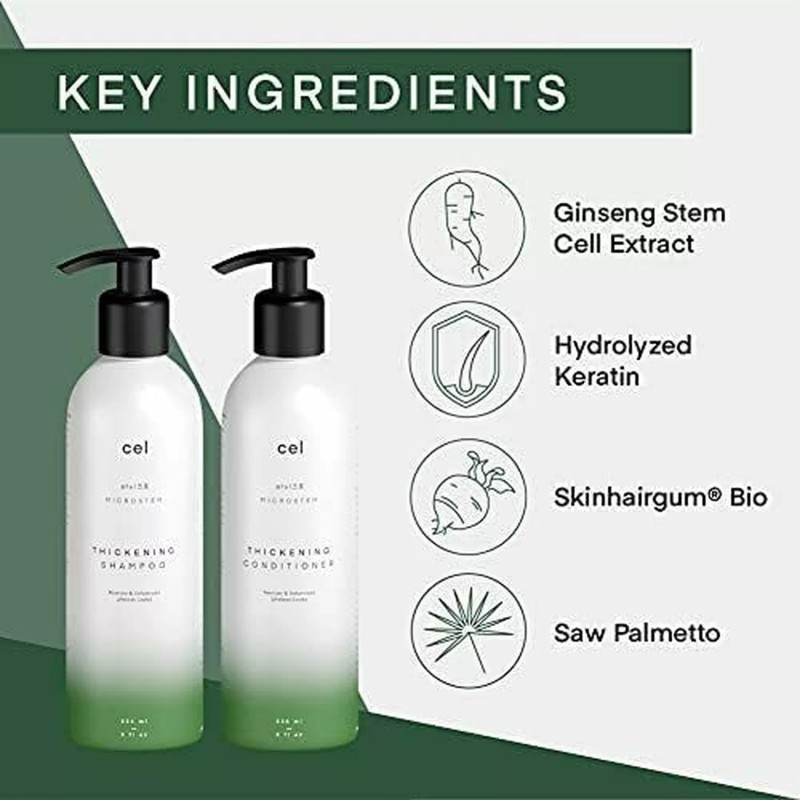 Cel Microstem Natural Hair Thickening Shampoo & Conditioner Set (2