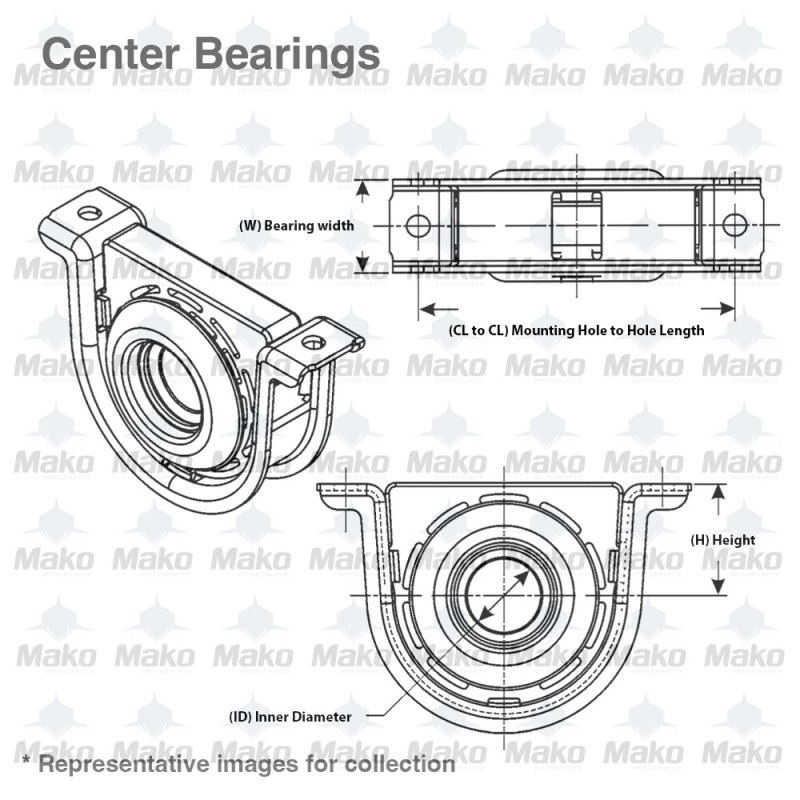 DSP Driveshaft Center Carrier Bearing fits Land Range Rover Sport