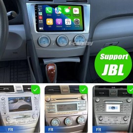 Unbranded For Toyota Camry 2007-2011 Android Apple CarPlay Car Stereo Radio GPS Navi JBL