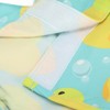 Pet Rain Jacket Duckling Pattern Waterproof Reflective Adjustable 4 Legs