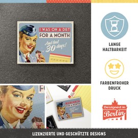 Nostalgic Art 14281 Say it 50's Diet On A Magnet For A Month 8 x 6 CM