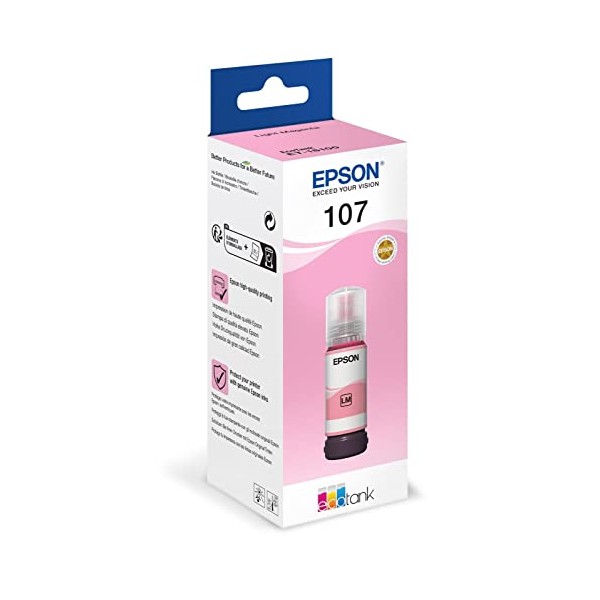 Epson 107 Light Magenta Ink Cartridge EcoTank 70ml for ET-18100