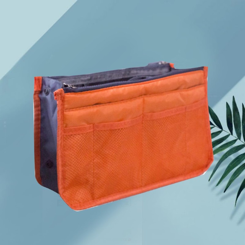 TOVINANNA Portable Toiletries Bag Double Zipper Large Compartment Organize Cosmetics