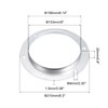 PATIKIL 6" Duct Connector Flange, Metal Straight Pipe Exhaust Flange