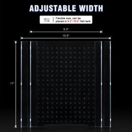 SIKGFPN Acrylic Fish Tank Divider,10 Gallon Tank Divider,Adjustment Clear Fish Tank Separator Set with Suction Cups(10gal)