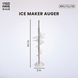 Haüs Parts WR17X11705 Ice Maker Dispenser Auger Replacement – Compatible with G.E, Hot.Point, RCA – Replaces WR17X11939, WR17X11305, AP3672963, 1042091
