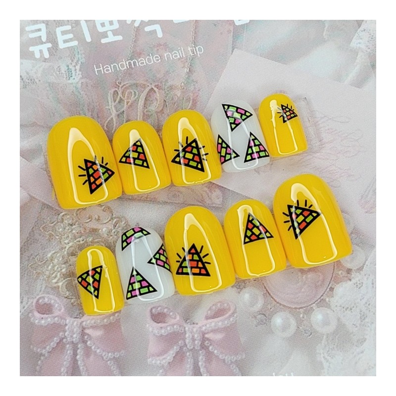Unikitsch 1 Handmade Nail Tips - Coffin Egg / 유니키치1
