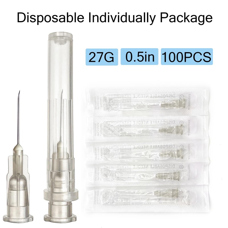 100Pack 27Ga 1/2 inch, Lab Dispensing Accessories, Measurement, Refilling Inks