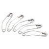 MECCANIXITY Safety Pins 1.26 Inch Metal Nickel Plated Curved Sewing