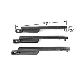 bbqGrillParts Turbo 3 Burner, 4 Burner, 5 Burner, 720-0057-3B, 720-0057-4B, 750-0058-4BRB, Capt'n Cook CG3CKW, CG3CKWN, CG4CKW, CK4CKWN, CG3CJW, CG3CKWN (3-Pack) Replacement Cast-Iron Grill Burner
