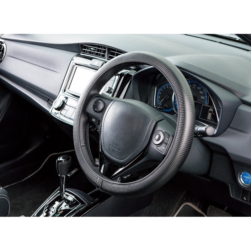 Bonform 6704-15BK Steering Wheel Cover Neo Fit Carbon Light/Regular Car