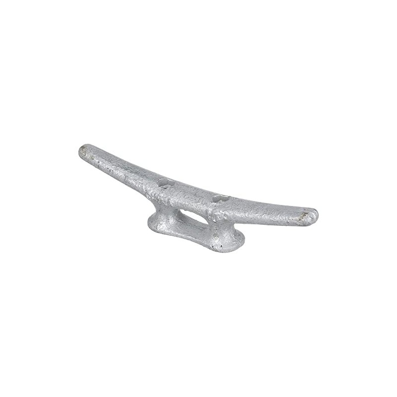 Seachoice Open Base Dock Cleat, Galvanized Gray Iron, 12 In.