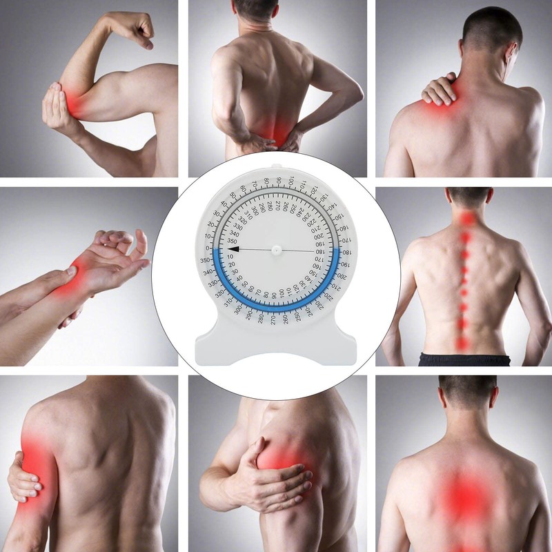 Tonsa Bubble Inclinometer Physiotherapy Tool, Therapy Inclinometer, Leakproof Motion Meter