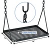 RELIANCER Grill Swing,Campfire Grill Cooking Stand w/8 Hooks & Storage