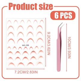 LQIOACU 6 Sheets French Nails Stencil, French Stencil Nails, French Sticker Nails, Nail Stickers French