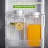Botella Acrílica Transparente con Tapa, Jarra de Agua a Rayas,
