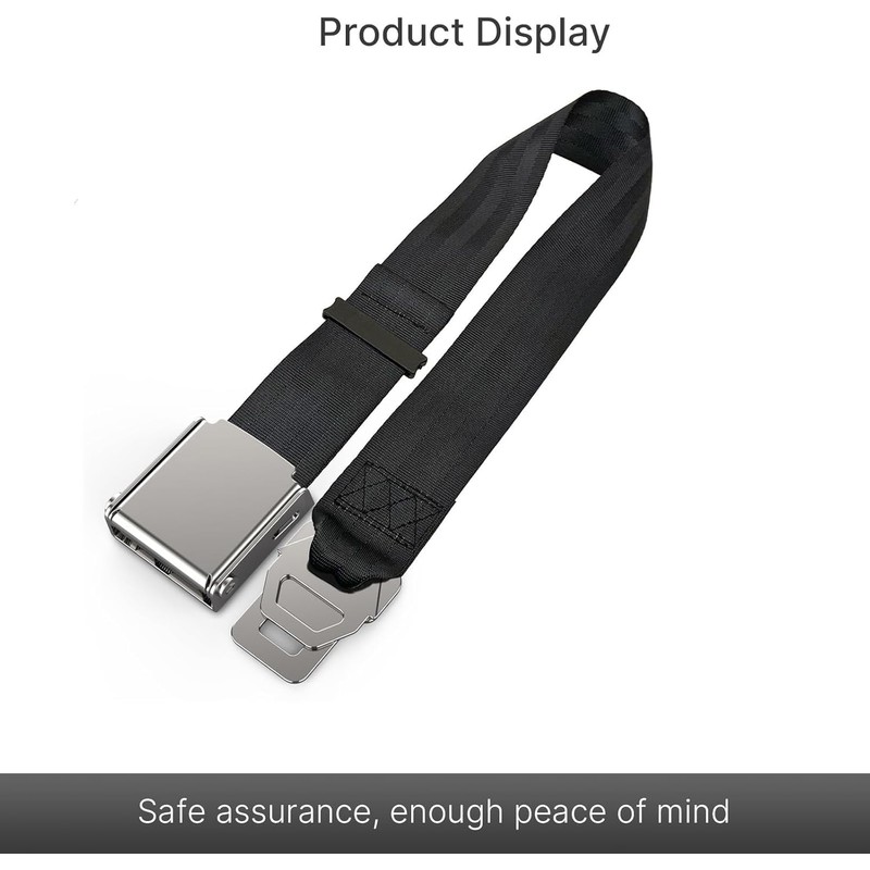 2-in-1 Airplane Seat Belt Extender, 7-31" Adjustable Length, Fits All