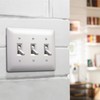TayMac 4440W Paintable Triple Toggle Light Switch Wall Plate Cover,