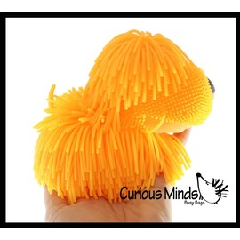 Not Specified 1 RANDOM Shaggy Mop Dog 6" Puffer Ball - Sensory Therapy Fidget Stress Balls - O