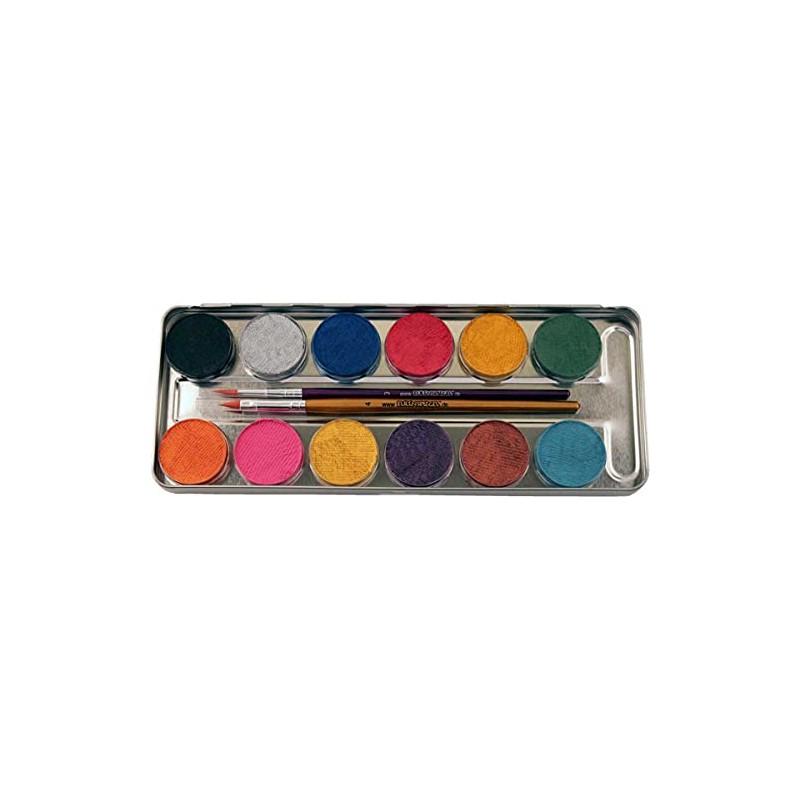 Creative 8240084 Corvus Make-Up 12 Brill. Col. Metal Case, Multi-Color