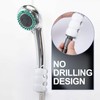 BEIQIYA 3pcs Silicone Shower Head Holder, No-Drilling Removable Suction Cup