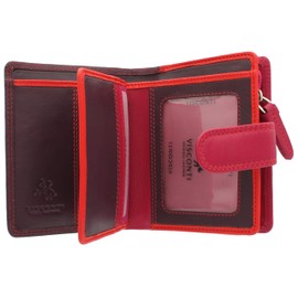 VISCONTI Leather Rainbow Collection Bali Purse RFID Blocking RB40 (Plum Multi)