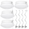 Lightdot 4 Pack 7” Modern LED Ceiling Light with Pull