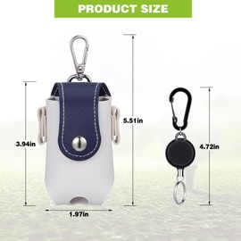 Golf Ball Bag, Golf Ball Storage Bag, Golf Ball Protection Bag, Portable Golf Small Ball Bag, Golf Waist Bag, Golf Bag with Hanging Clip, Golf Accessories, Waterproof (Black)