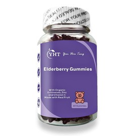 EILIN YHT Elderberry Gummies Zinc Vitamin C Immune Support Supplement 60 Counts