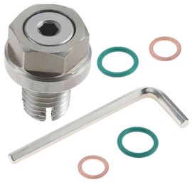 PETCHOR M14.1-1.5 x 15mm Oil Drain Plug, Self Tapping Oversize Piggyback Oil Drain Plug Thread Repair Kit, with O-Ring