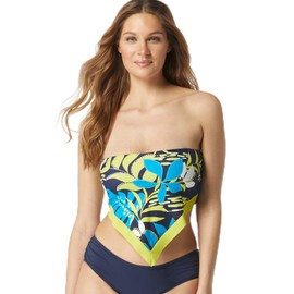 Coco Reef Vibra Bra Sized Underwire Scarf Bikini Top — Cup Size Swim Top, Sea Garden 32-34DD