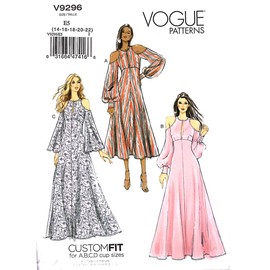 Vogue V9296 Women's Special Occasion Dress Sewing Pattern, Sizes 14-22