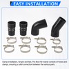 SSN 3" Aluminum Intercooler Pipe &Boot Kit Compatible with 2002