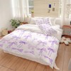 Reateforin Trendy Purple Bow Duvet Cover Twin Size Girls Coquette