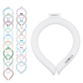 [2024 Latest cicibella Genuine Product, 28℃ Natural Freezing] Ice School Ring, Ice Neck, Cool Band, Cool Ring, Cool Goods, Neck Cooler, Neck Ring, Cute, Summer, Repeated Use, Lightweight, Instant