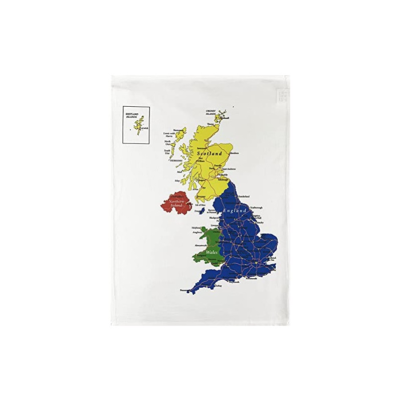 Half a Donkey Colourful Map of the British Isles and